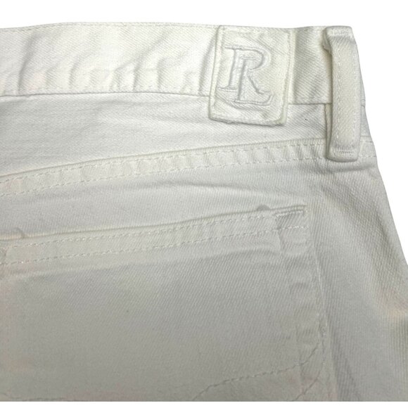 Ralph Lauren Sport White Crop Jeans Raw Hem Womens PICS Show Size and Condition - Picture 5 of 14